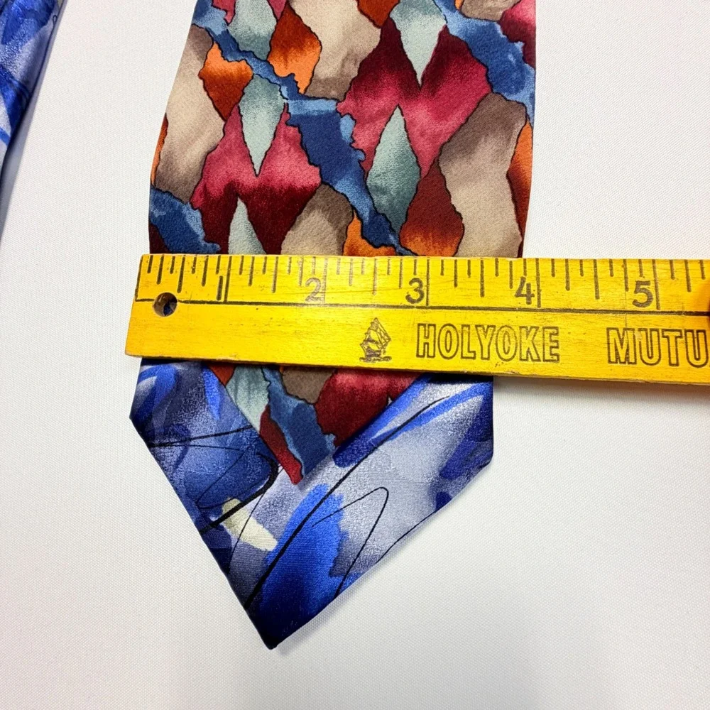 J Garcia Lot 2 Silk Ties Blue Abstract Art Jerry Garcia Wide Neckties